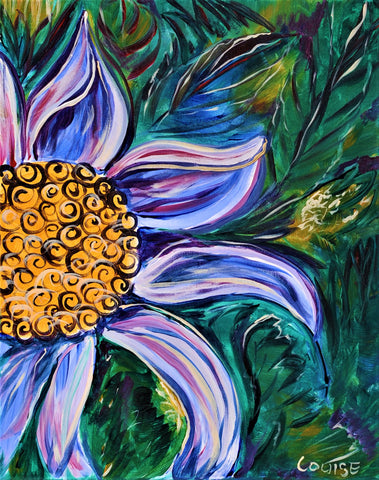 breezy flower acrylic painting kit & video lesson