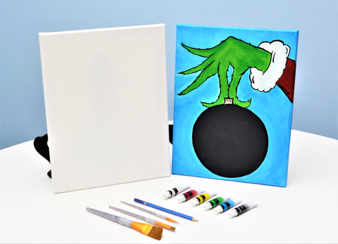 christmas countdown acrylic painting kit & video lesson
