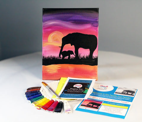 paint by colors -  tender moment acrylic painting kit