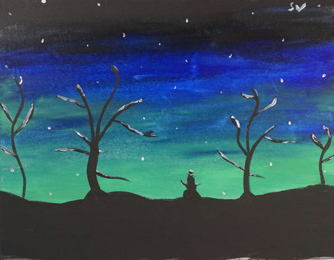 the glow acrylic painting kit & video lesson