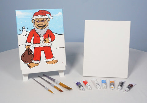 santa troll acrylic painting kit & video lesson