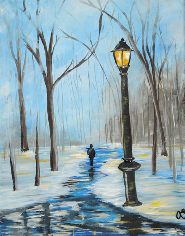 let's take a stroll acrylic painting kit & video lesson