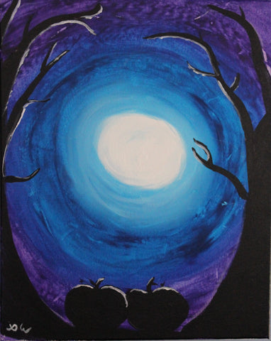 midnight view acrylic painting kit & video lesson