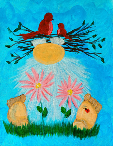 mother's day gnome acrylic painting kit & video lesson