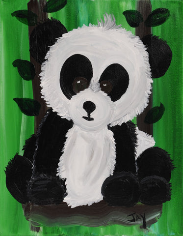 pj panda acrylic painting kit & video lesson