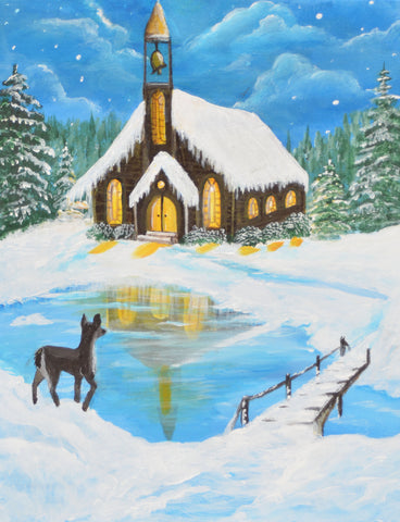 reflections acrylic painting kit & video lesson