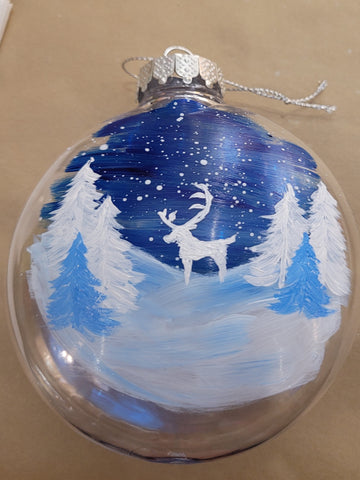 Reindeer Majesty Hand-Painted Ornament