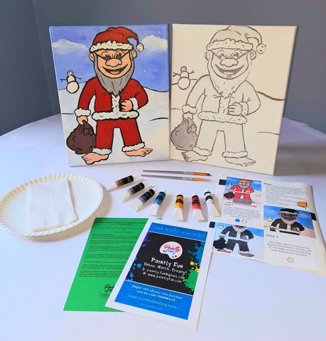 paint by colors - santa troll acrylic painting kit