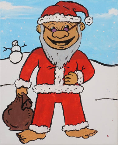 paint by colors - santa troll acrylic painting kit paint with colors kit