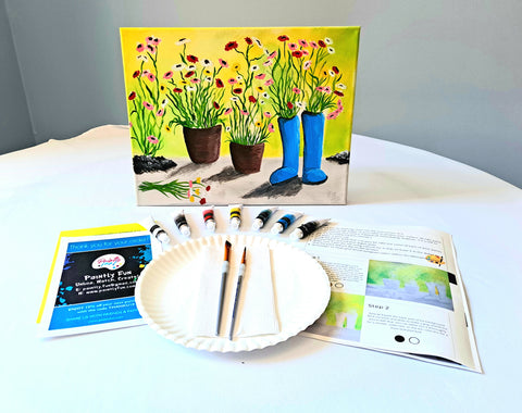paint by colors - sowing the seeds acrylic painting kit