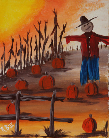 stanley's pumpkin patch acrylic painting kit & video lesson